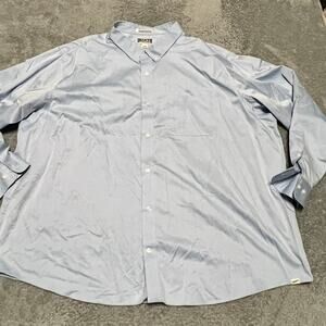 Duluth Trading Shirt Mens 4XL Wrinklefighter Relaxed Fit Long Sleeve Blue